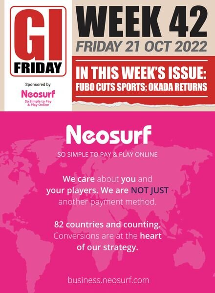 The Gambling Insider Friday – 21 October 2022 Cover