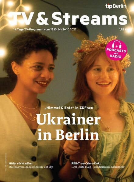 tipBerlin TV & Streams – 11 Oktober 2022 Cover