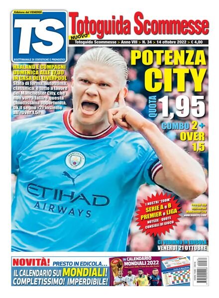 Totoguida Scommesse – 14 Ottobre 2022 Cover