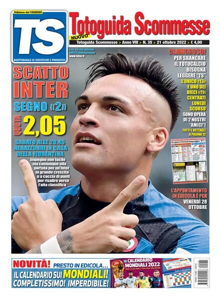Totoguida Scommesse – 21 Ottobre 2022 Cover