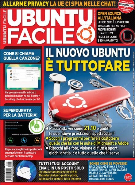 Ubuntu Facile – Dicembre 2021 – Gennaio 2022 Cover