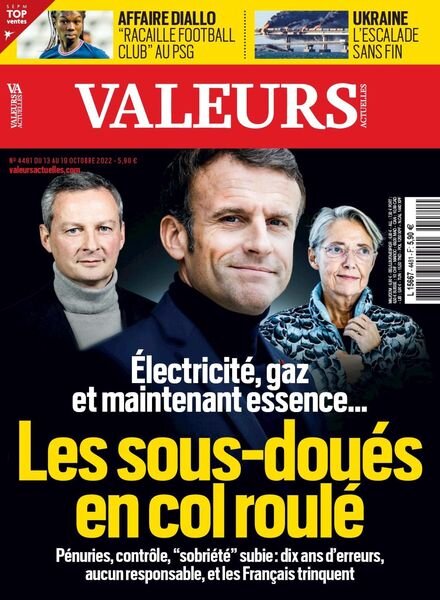 Valeurs actuelles – 13 octobre 2022 Cover
