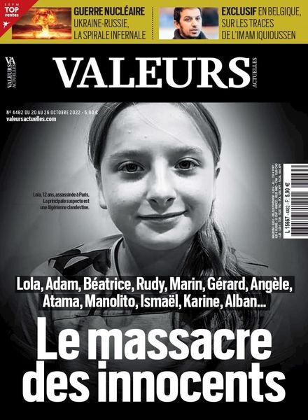 Valeurs actuelles – 20 octobre 2022 Cover