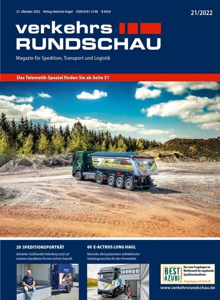 VerkehrsRundschau – 13 Oktober 2022 Cover