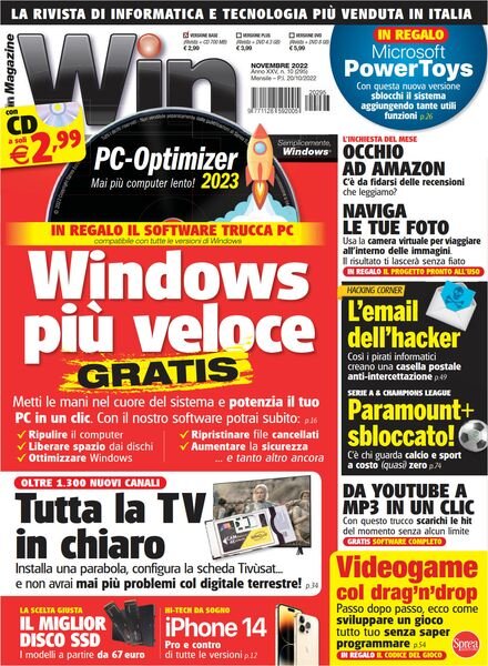 Win Magazine – Novembre 2022 Cover