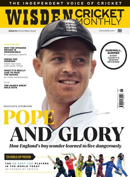 Wisden Cricket Monthly – Issue 61 – November 2022 Cover