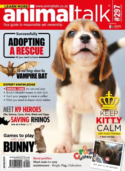 Animal Talk – September 2019 Cover