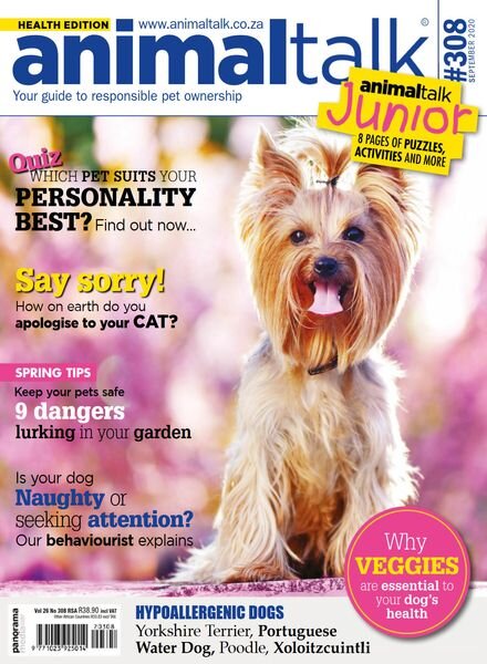 Animal Talk – September 2020 Cover