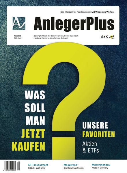 AnlegerPlus – November 2022 Cover