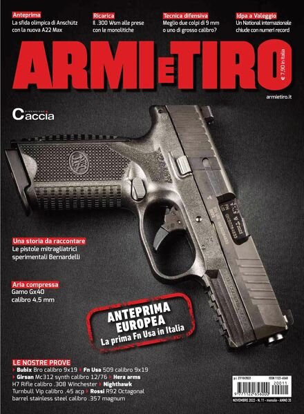 Armi e Tiro – novembre 2022 Cover