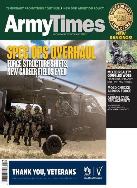 Army Times – November 2022 Cover