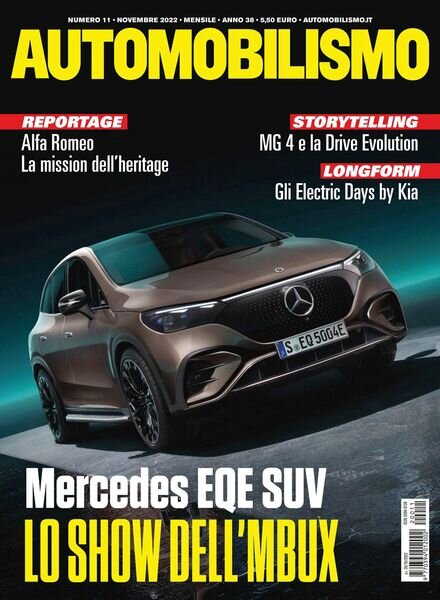 Automobilismo – novembre 2022 Cover