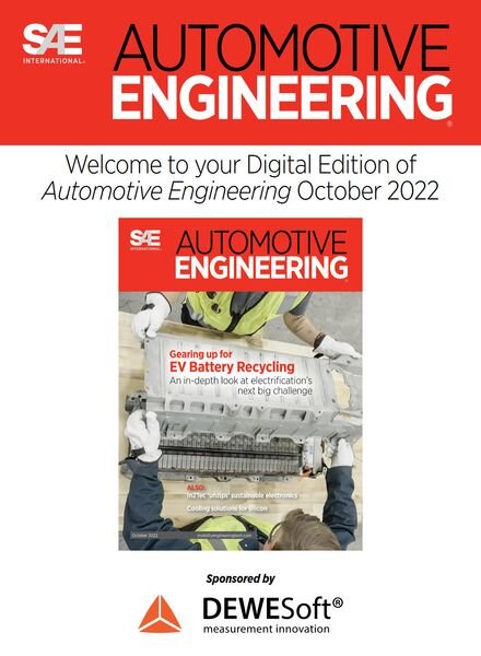 Automotive Engineering – October 2022 Cover