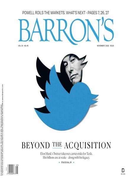 Barron’s – November 7 2022 Cover