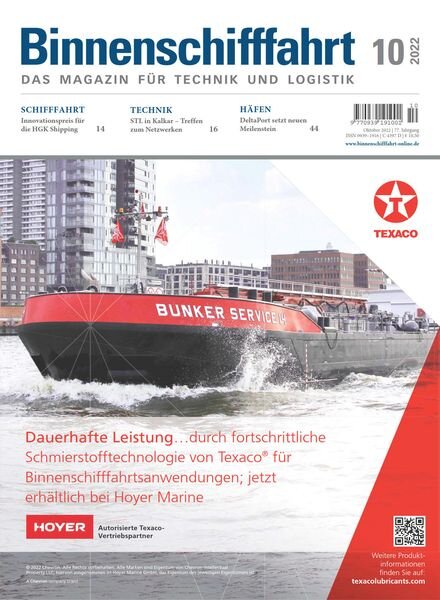 Binnenschifffahrt – Oktober 2022 Cover