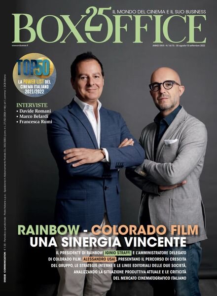 Box Office – 30 Agosto – 15 Settembre 2022 Cover