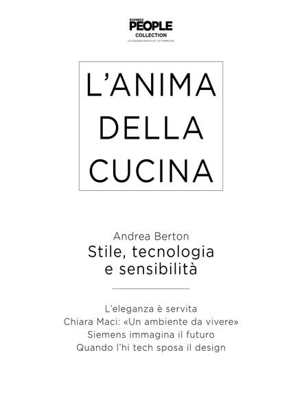 Business People – L’anima Della Cucina – Luglio 2021 Cover