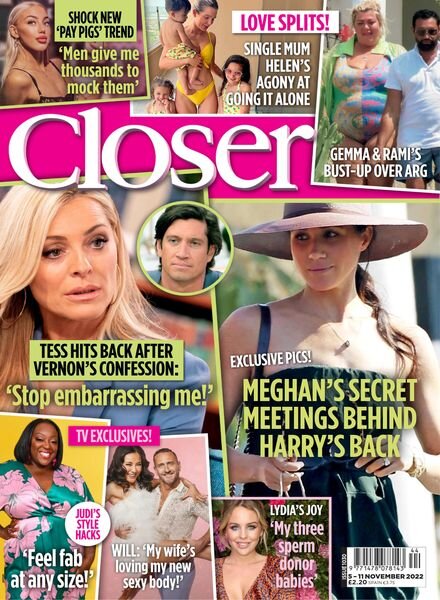 Closer UK – 09 November 2022 Cover