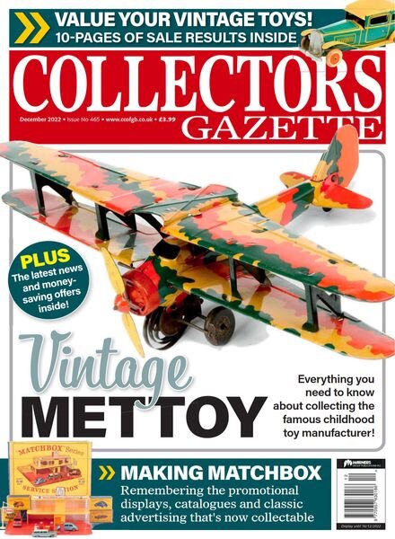 Collectors Gazette – Issue 465 – December 2022 Cover