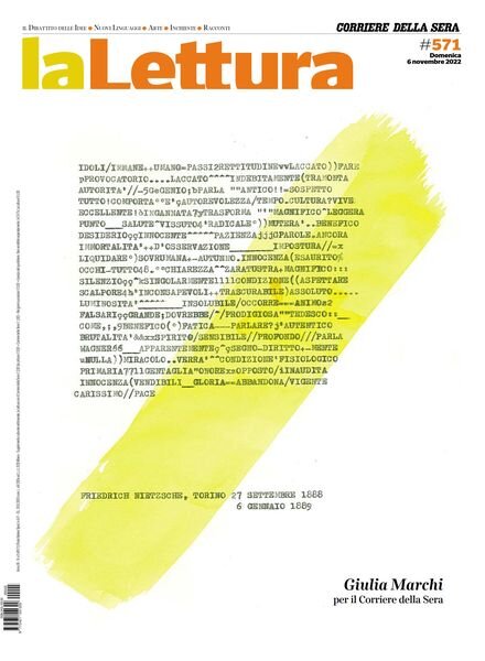 Corriere della Sera La Lettura – 6 Novembre 2022 Cover