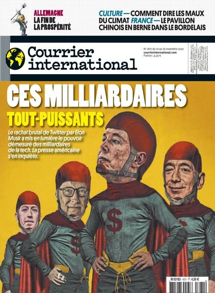 Courrier International – 10 Novembre 2022 Cover