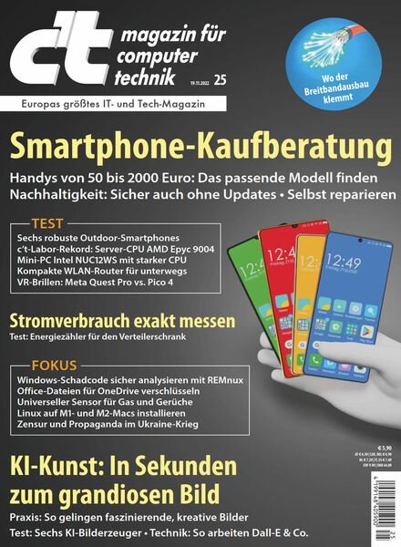 c’t Magazin – 19 November 2022 Cover
