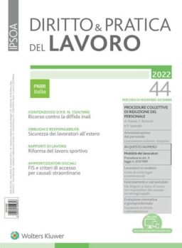 Diritto e Pratica del Lavoro – 12 Novembre 2022