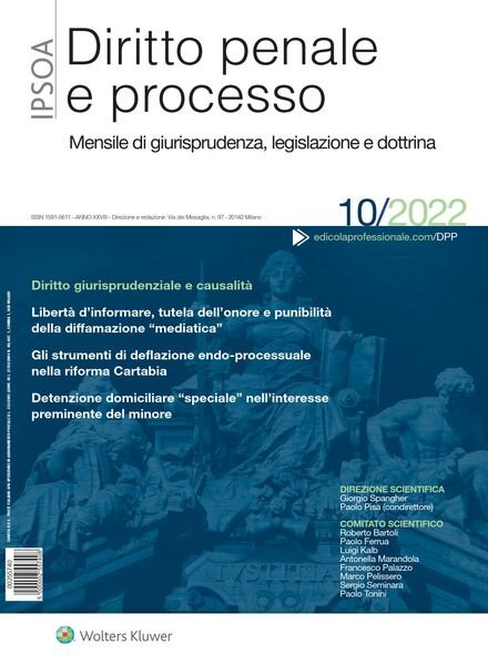 Diritto Penale e Processo – Ottobre 2022 Cover
