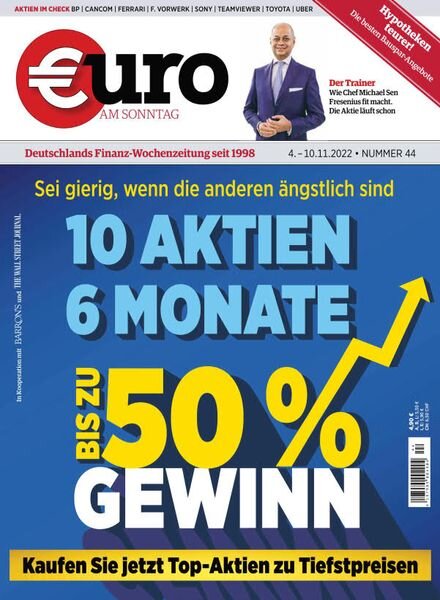 Euro am Sonntag – 04 November 2022 Cover