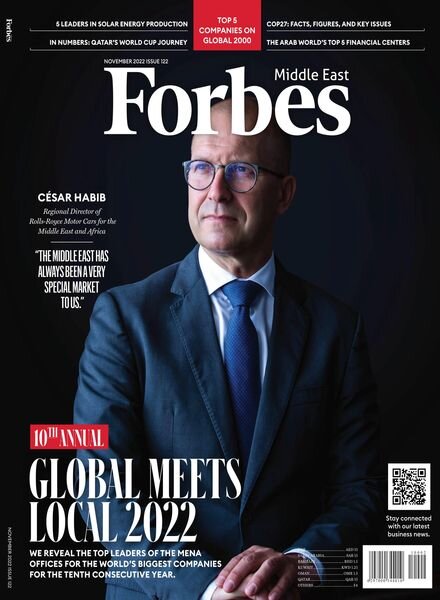 Forbes Middle East English – November 2022 Cover