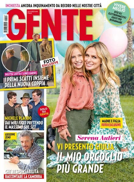 Gente Italia – 12 Novembre 2022 Cover