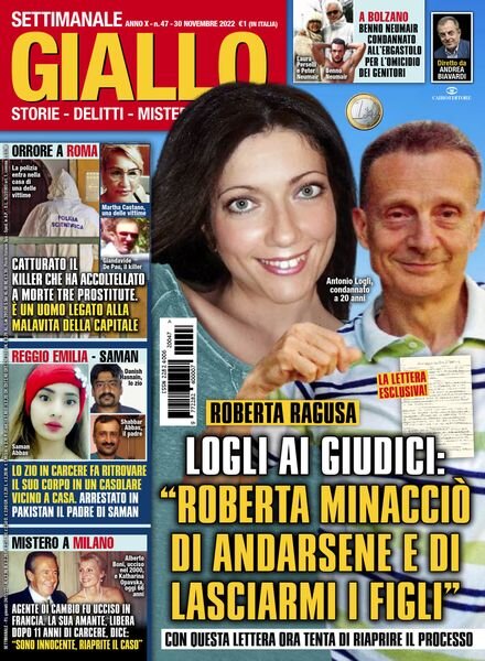 Giallo – 30 Novembre 2022 Cover