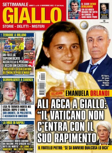 Giallo – 9 Novembre 2022 Cover