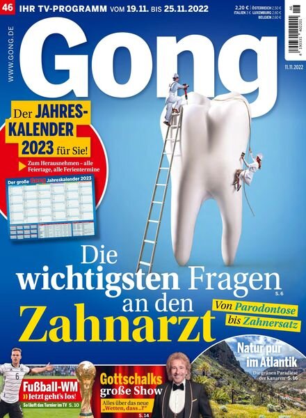 Gong – November 2022 Cover