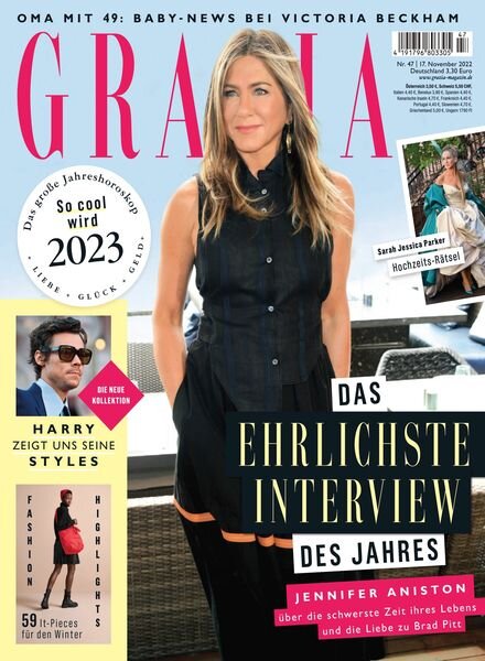 Grazia Germany – 17 November 2022 Cover