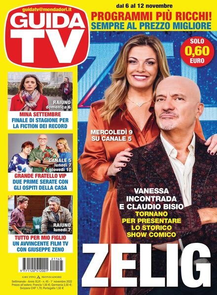 GuidaTV – 01 novembre 2022 Cover