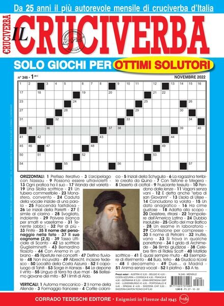 Il Cruciverba – novembre 2022 Cover