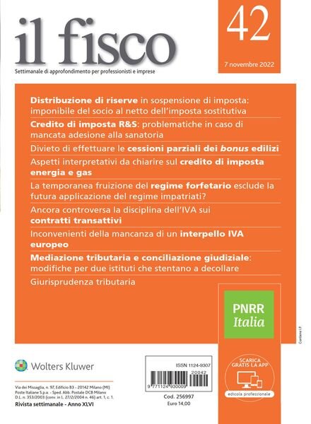 il fisco – 7 Novembre 2022 Cover