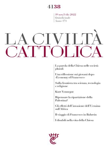 La Civilta Cattolica – 19 Novembre 2022 Cover