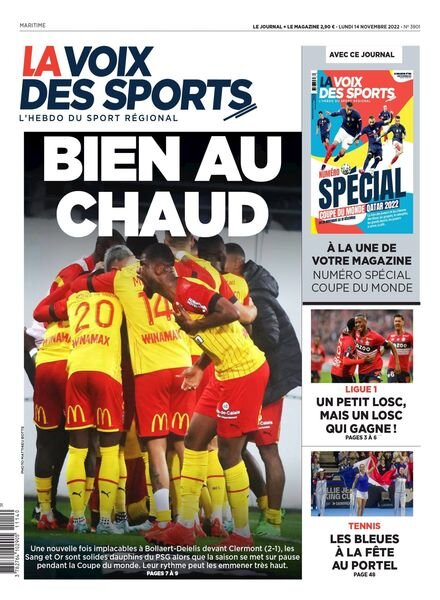La Voix des Sports – 14 novembre 2022 Cover