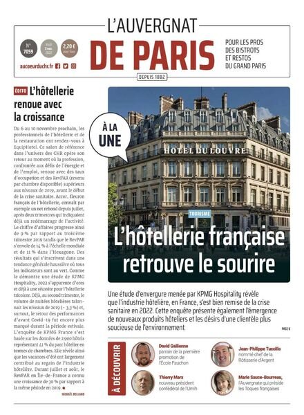 L’Auvergnat de Paris – 03 novembre 2022 Cover