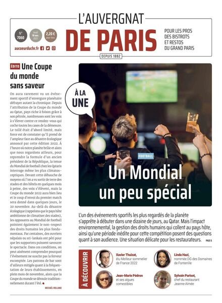 L’Auvergnat de Paris – 10 novembre 2022 Cover