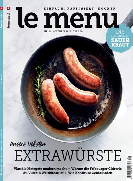 le menu – November 2022 Cover