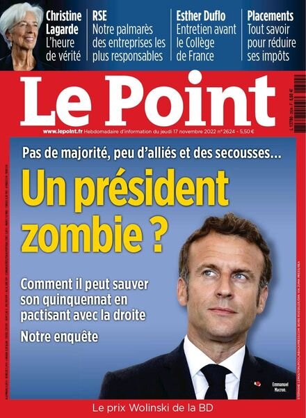 Le Point – 17 novembre 2022 Cover