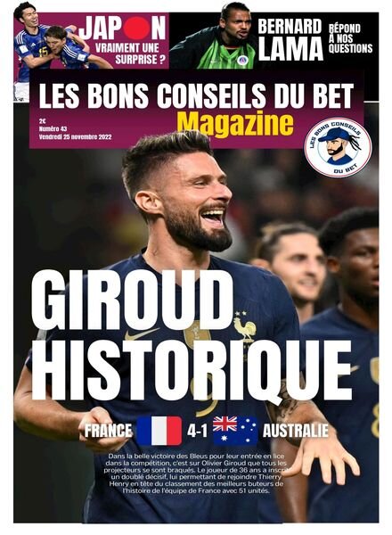 Les Bons Conseils du Bet Magazine – 25 novembre 2022 Cover