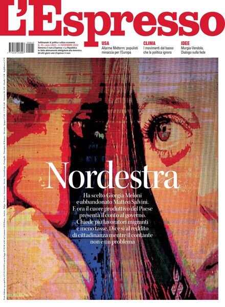 l’Espresso – 13 Novembre 2022 Cover