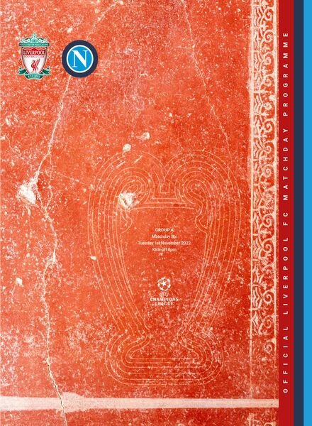 Liverpool FC Programmes – Liverpool FC vs Napoli CL – 1 November 2022 Cover