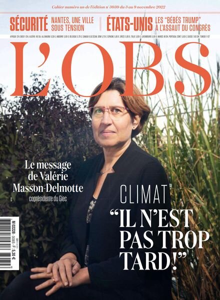 L’Obs – 3 Novembre 2022 Cover
