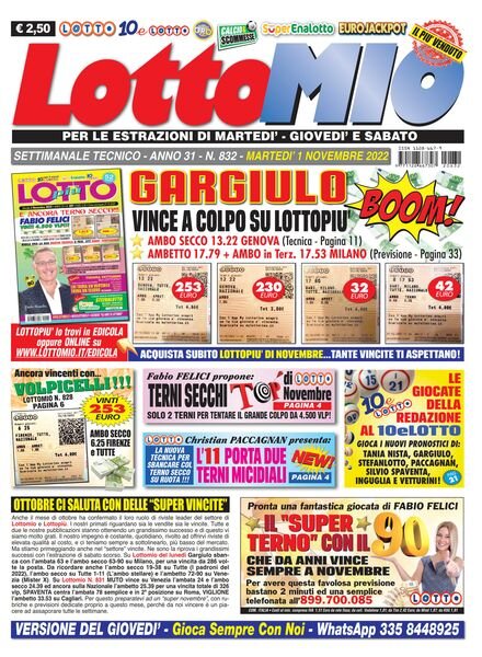 Lottomio – 1 Novembre 2022 Cover