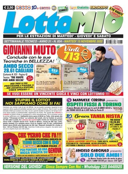 Lottomio – 15 Novembre 2022 Cover